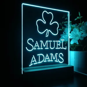 Samuel Adams Clover Shamrock LED Desk Light