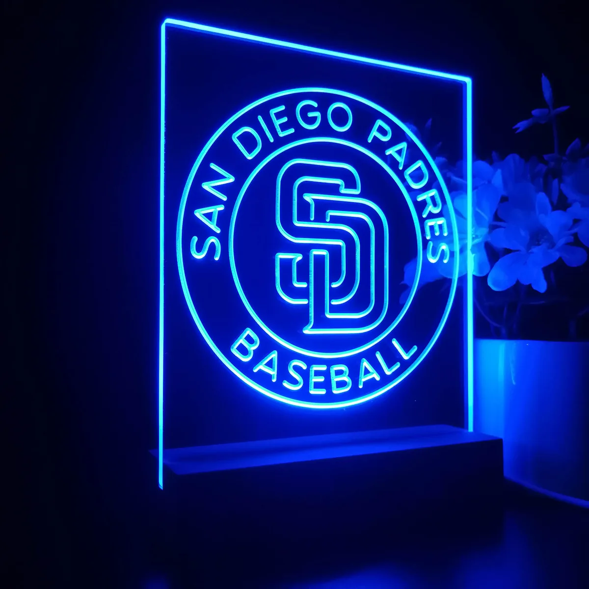 San Diego Padres Logo 2 LED Desk Light