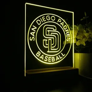 San Diego Padres Logo 2 LED Desk Light