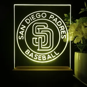 San Diego Padres Logo 2 LED Desk Light