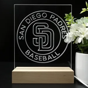 San Diego Padres Logo 2 LED Desk Light