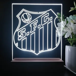 Santos Futebol Clube Logo LED Desk Light