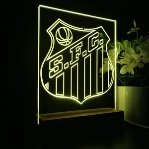 Santos Futebol Clube Logo LED Desk Light