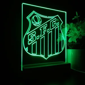 Santos Futebol Clube Logo LED Desk Light