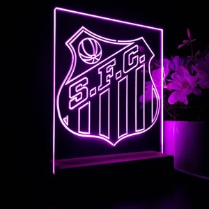 Santos Futebol Clube Logo LED Desk Light