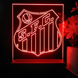 Santos Futebol Clube Logo LED Desk Light