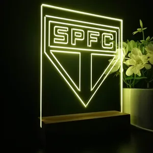 Sao Paulo Futebol Clube Logo LED Desk Light