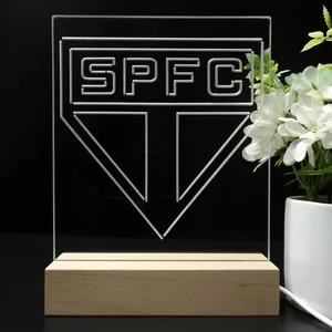 Sao Paulo Futebol Clube Logo LED Desk Light