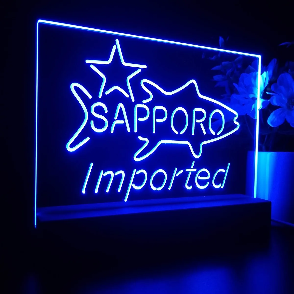 Sapporo Premium Beer Fish Star LED Desk Light