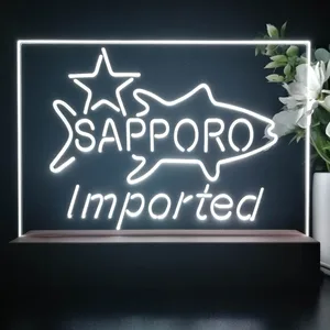 Sapporo Premium Beer Fish Star LED Desk Light