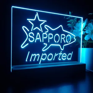 Sapporo Premium Beer Fish Star LED Desk Light