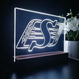 Saskatchewan Roughriders Logo LED Desk Light