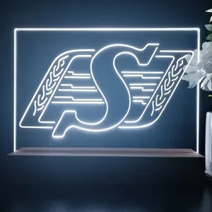 Saskatchewan Roughriders Logo LED Desk Light