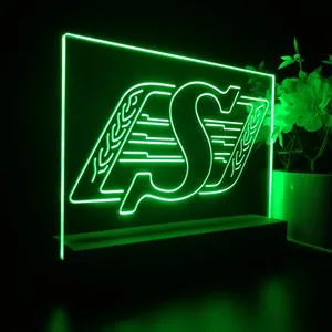Saskatchewan Roughriders Logo LED Desk Light