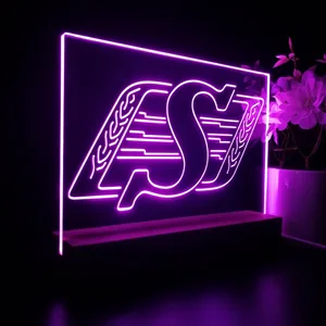 Saskatchewan Roughriders Logo LED Desk Light
