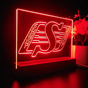 Saskatchewan Roughriders Logo LED Desk Light