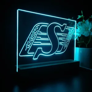 Saskatchewan Roughriders Logo LED Desk Light