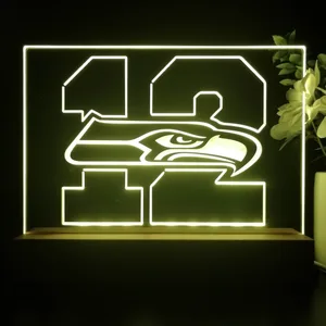 Seattle Seahawks 12th man LED Desk Light
