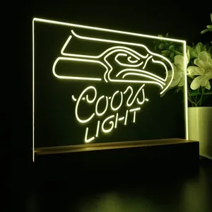 Seattle Seahawks Coors Light LED Desk Light