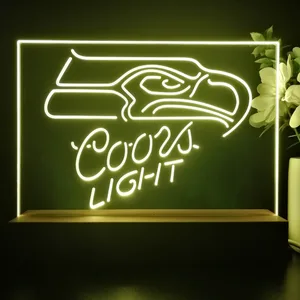 Seattle Seahawks Coors Light LED Desk Light