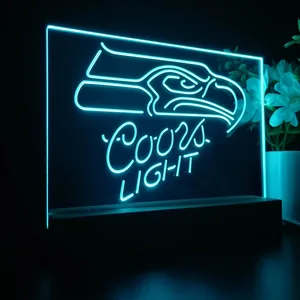Seattle Seahawks Coors Light LED Desk Light