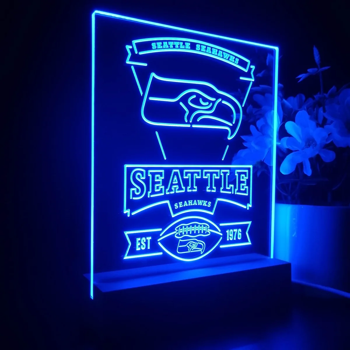 Seattle Seahawks EST 1976 LED Desk Light