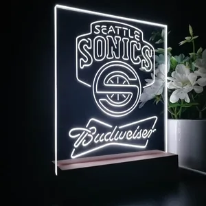 Seattle Supersonics Budweiser LED Desk Light