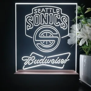 Seattle Supersonics Budweiser LED Desk Light