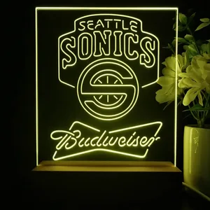 Seattle Supersonics Budweiser LED Desk Light
