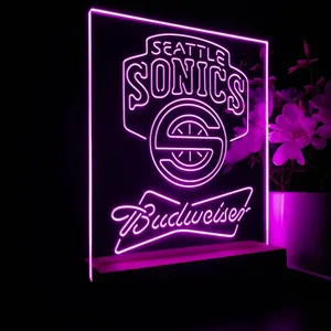Seattle Supersonics Budweiser LED Desk Light