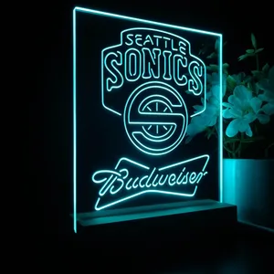 Seattle Supersonics Budweiser LED Desk Light