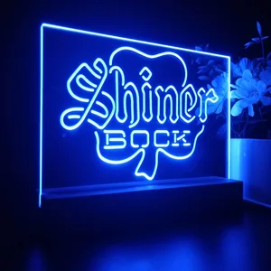 Shiner Bock Clover Shamrock LED Desk Light