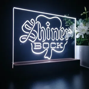 Shiner Bock Clover Shamrock LED Desk Light