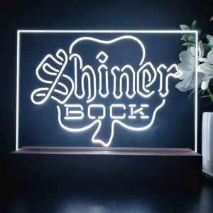 Shiner Bock Clover Shamrock LED Desk Light