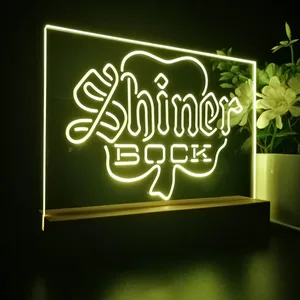 Shiner Bock Clover Shamrock LED Desk Light