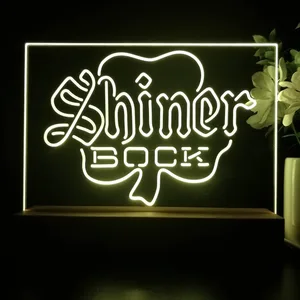 Shiner Bock Clover Shamrock LED Desk Light