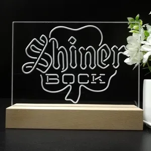 Shiner Bock Clover Shamrock LED Desk Light