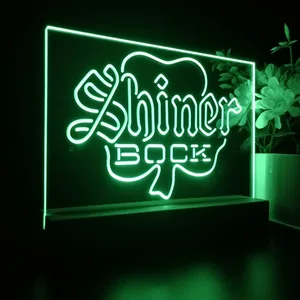 Shiner Bock Clover Shamrock LED Desk Light