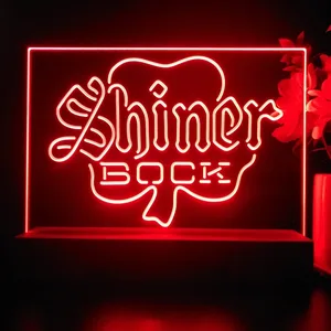 Shiner Bock Clover Shamrock LED Desk Light