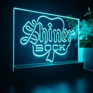 Shiner Bock Clover Shamrock LED Desk Light