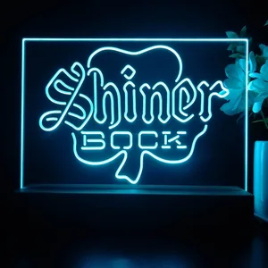 Shiner Bock Clover Shamrock LED Desk Light