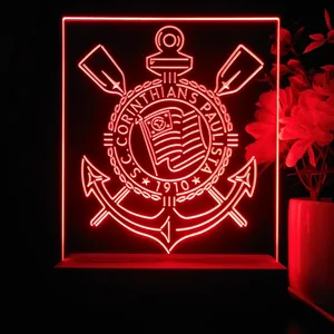 Sport Club Corinthians Paulista Logo LED Desk Light