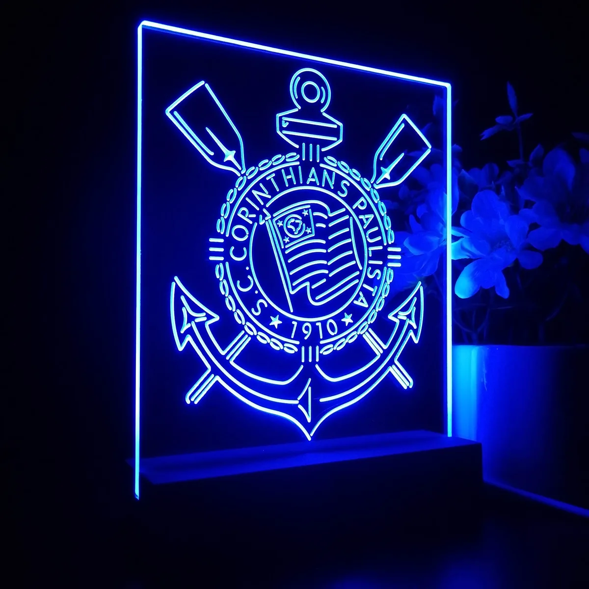 Sport Club Corinthians Paulista Logo LED Desk Light
