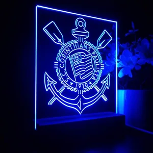 Sport Club Corinthians Paulista Logo LED Desk Light