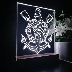 Sport Club Corinthians Paulista Logo LED Desk Light