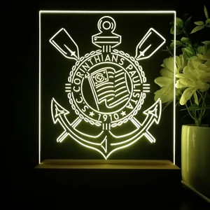Sport Club Corinthians Paulista Logo LED Desk Light