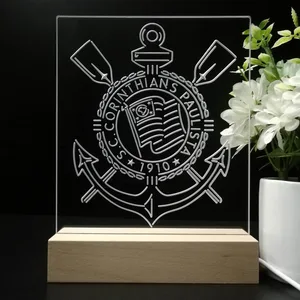 Sport Club Corinthians Paulista Logo LED Desk Light