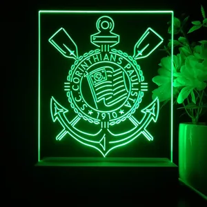 Sport Club Corinthians Paulista Logo LED Desk Light