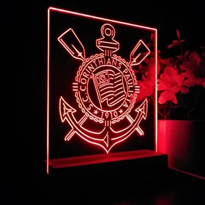 Sport Club Corinthians Paulista Logo LED Desk Light