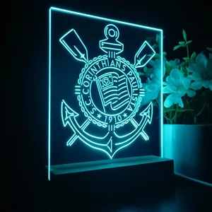 Sport Club Corinthians Paulista Logo LED Desk Light